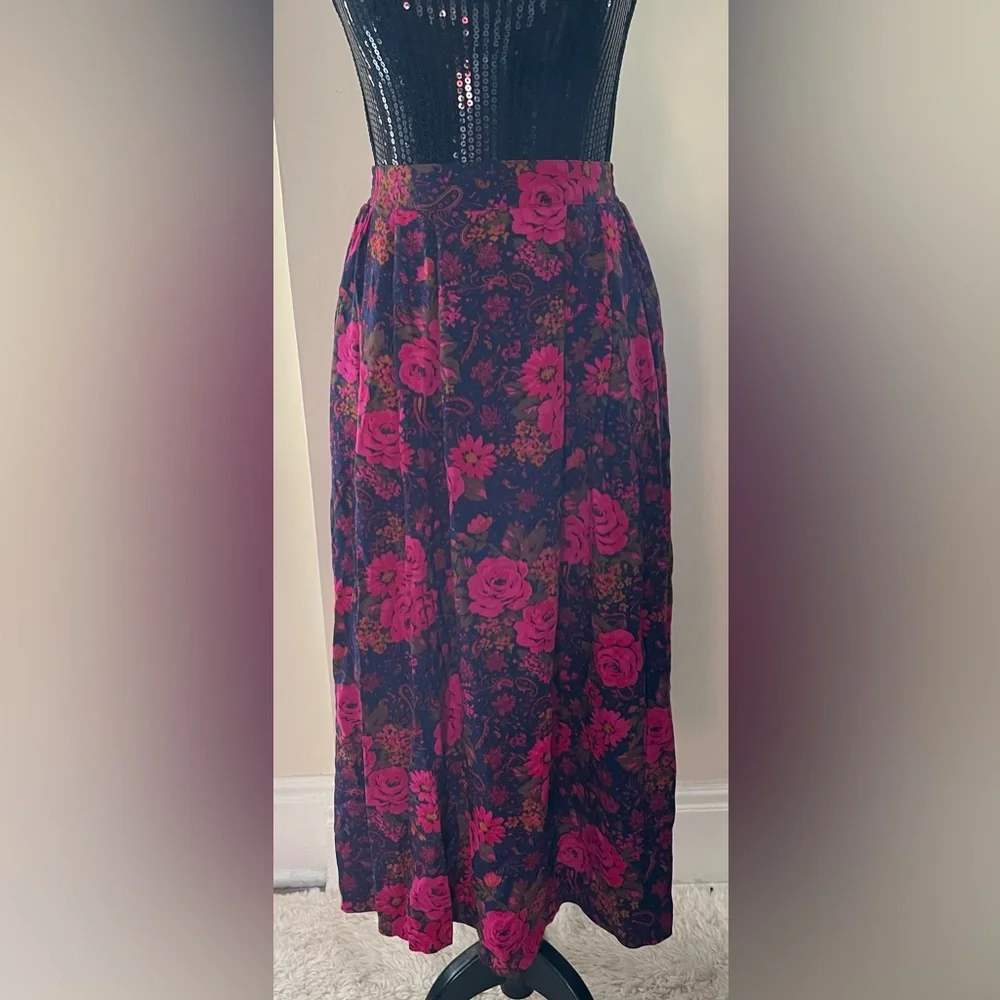 Langz Original Multi Coloured A-Line Floral Skirt - Picture 1 of 6